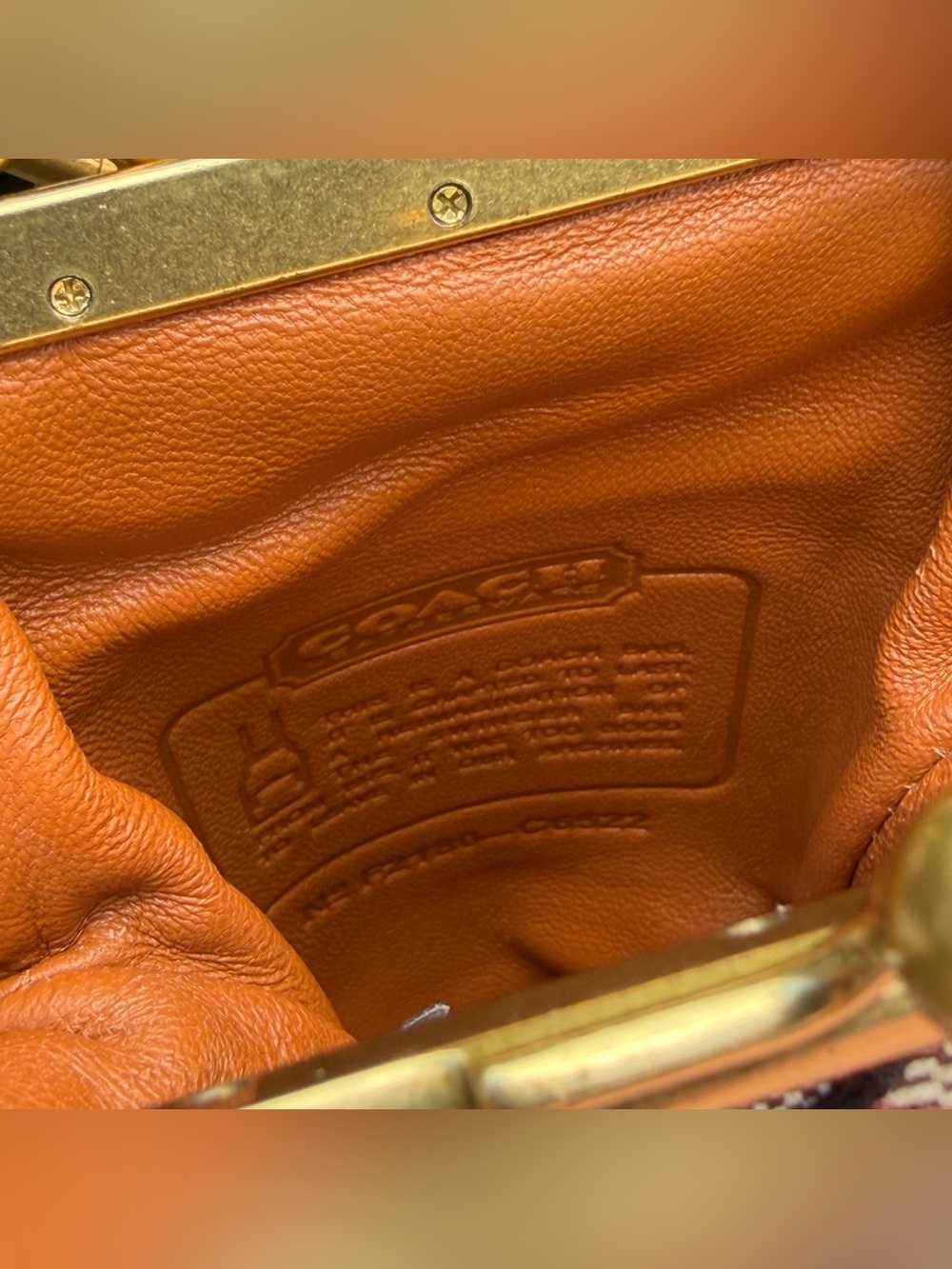 Coach Double Frame Crossbody 12 In Signature Textile Jacquard C6522 - Picture 10 of 10